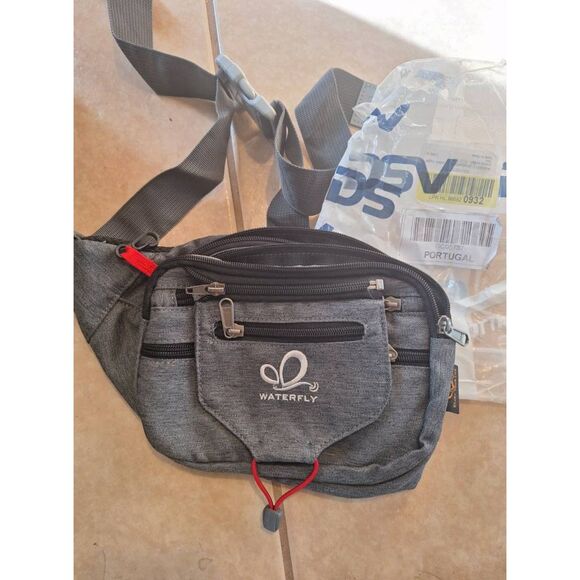 NIB- WATERFLY Hiking Waist Bag Fanny Pack hiking Bum Bag Overstock Europe Gray - Picture 9 of 9